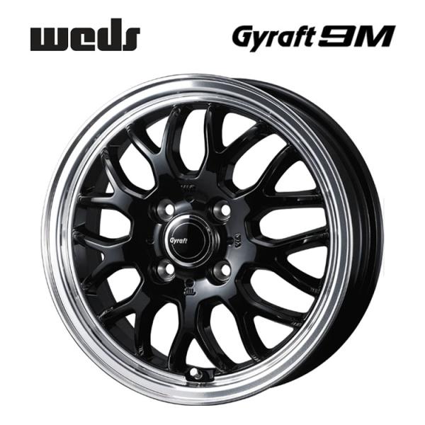 送料無料 ウェッズ GYRAFT 9M 5.5J-15 +42 4H-100 (15インチ) 4H1...