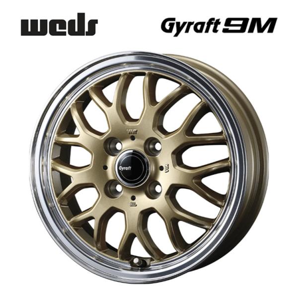 12インチ 4H100 4J 4J+43 4穴 ホイール 【2本セット 新品】  GYRAFT 9M...