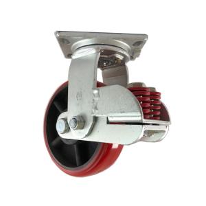 200mm 重荷重用 けん引用 耐荷重1200kg スプリング 固定キャスター