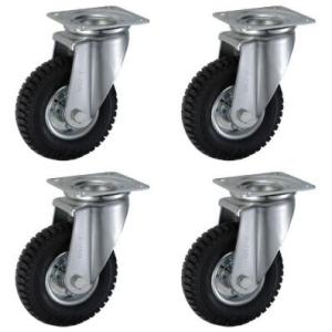 ４個セット　耐荷重86.7kg　岐阜産研 ウカイ HLJ2.50-4-FOブラック 218mm 空気...