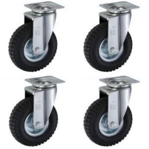 4個セット　耐荷重162.2kg岐阜産研工業　ウカイキャスター　HLJ3.50-5-FO　286mm...