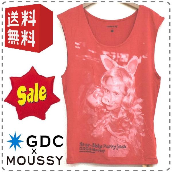 GDC ジーディーシー moussy マウジー 日本製 ノースリーブTシャツ カットソー タンクトッ...