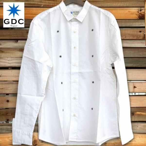 メンズMサイズ 白 日本製 長袖 メタルドレスシャツ ARIZONA METAL バックプリント G...