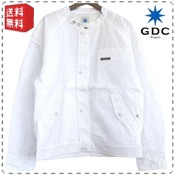 メンズMサイズ 白 日本製 Maravich ナイロンジャンパー スイングトップ 裏地綿100% ブ...