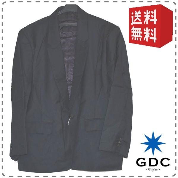 GDC 日本製 テーラードジャケット ブレザー 1つボタン センターベンツ 黒 メンズMサイズ 本州...