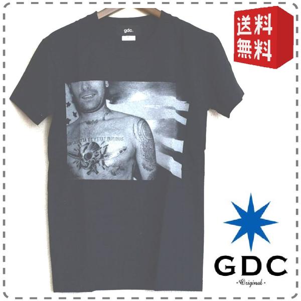 GDC ジーディーシー メンズ半袖Tシャツ フォトグラファー KeiichiNitta 黒 綿100...