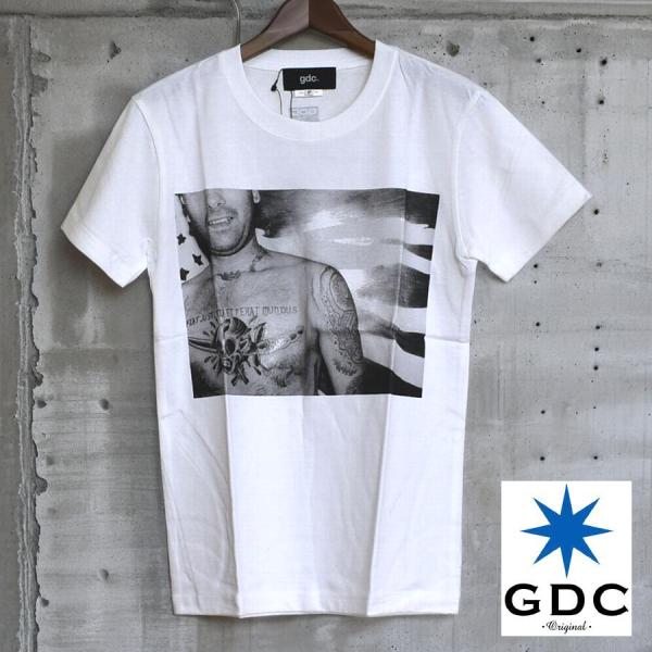 メンズXSサイズ 白 半袖Tシャツ 丸首 フォトグラファー GDC ジーディーシー 新田桂一 Kei...