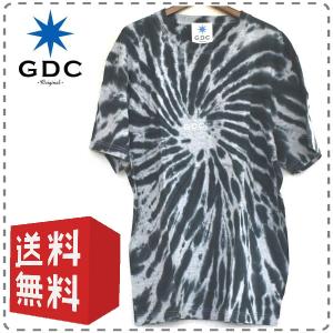GDC ジーディーシー 綿100% 半袖BigTシャツ 丸首 ロゴ マーブル模様 男女兼用 ユニセックス メンズSサイズ グレー 送料無料 A376｜Cyber Space Outlet