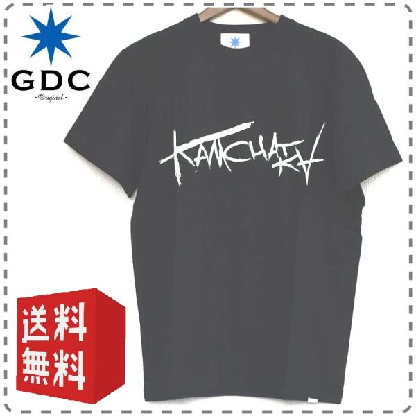 GDC ジーディーシー 半袖Tシャツ バックプリント KanchatkaPeninsula 黒 丸首...