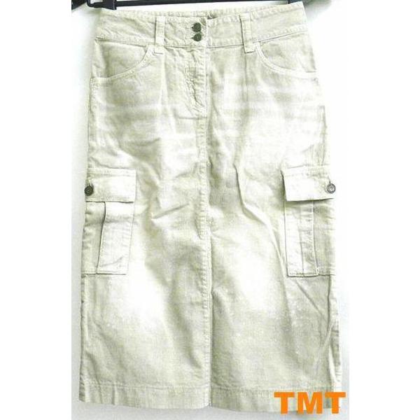 Mサイズ ベージュ TMT 正規サンプル品 コーデュロイカーゴスカート ひざ下丈 ヴィンテージ加工 ...