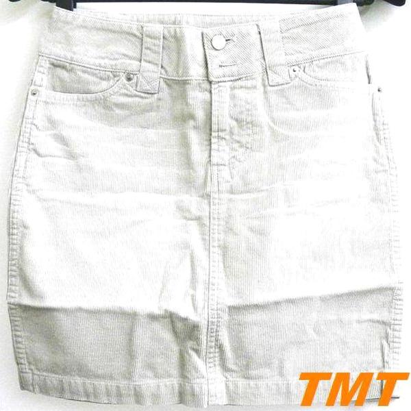 Mサイズ アイボリー TMT 正規サンプル品 コーデュロイミニスカート タイト ヴィンテージ加工 綿...