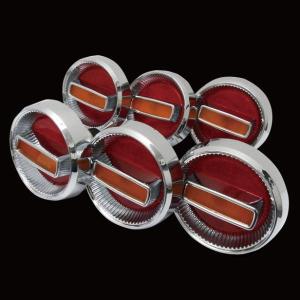 旧車紅白24Vチェリーテールレトロ トラックテール6個set TT-33