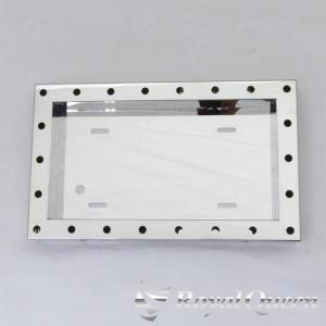 大型ナンバー枠 パイロットランプ付 グリーン（緑） 24V ステンレス