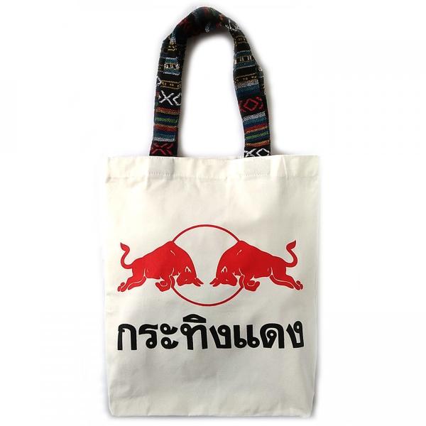 レッドブルRedBull トートバッグ 帆布キャンバス地 マチつき 肩掛け通学バッグ旅行 A4サイズ...