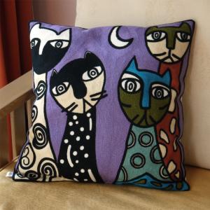 北欧風デザイン刺繍クッションカバー45×45 象 : Cs Select シーズ