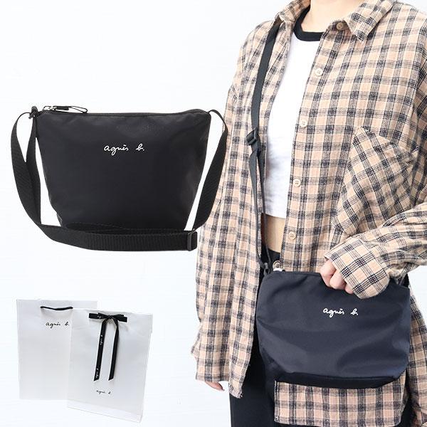 アニエスベー ショルダー サコッシュ ポシェット ナイロン ボーダー BAG agnes b. VO...