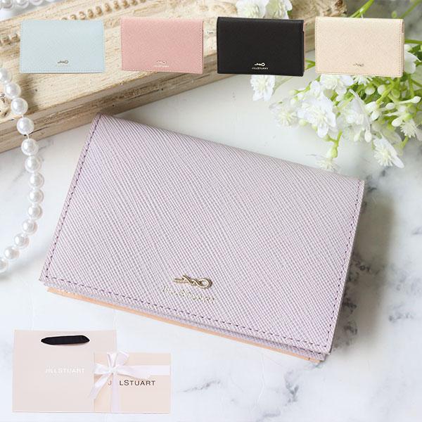 国内正規品 公式ショッピングバッグ ジルスチュアート 名刺入れ カードケース リボン グローリア 牛...