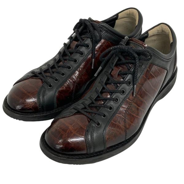 美品/REGAL/リーガル/スタンダード/レザー/スニーカー/クロコ型押し/レースアップ/サイズ24...