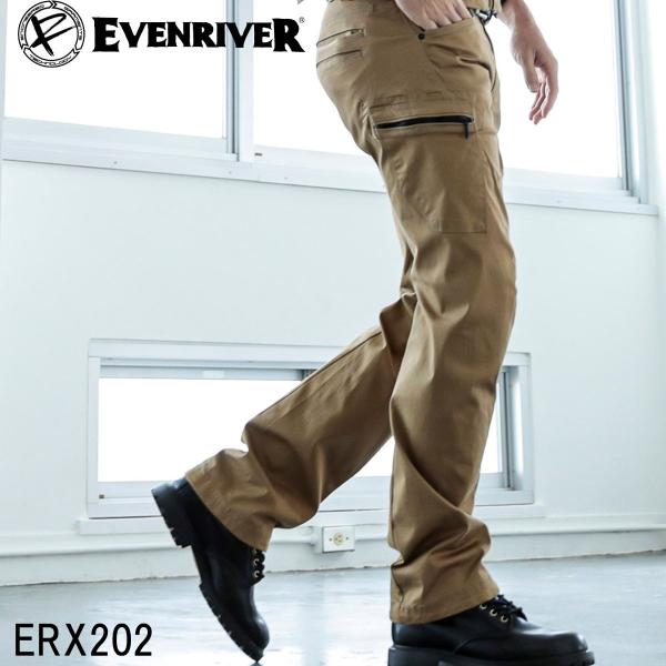 イーブンリバー EVENRIVER ストレッチ カーゴパンツ ERX202 3D スリム ズボン オ...