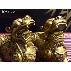 ヤアズの置物 招財 銅製古銭対睚眦 風水グッズの詳細画像1
