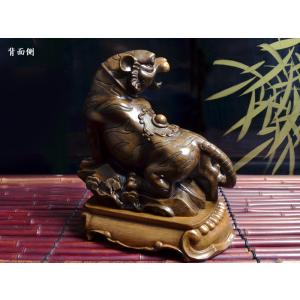 虎の置物 招財虎(福多財多)樹脂彫刻工芸 古銭...の詳細画像2