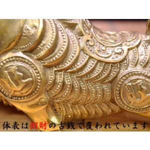 牛の置物 招財銅製古銭牛 風水グッズの詳細画像1