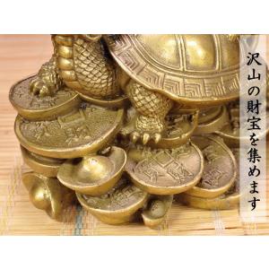 ロングイの置物 招財 銅製龍亀(ドラゴンタート...の詳細画像3
