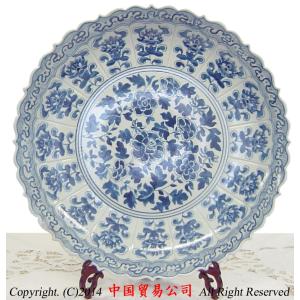 景徳鎮 青花手描大皿「吉祥鳳凰紋」（大） : 中国貿易公司ctc