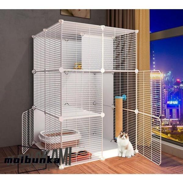 猫 ケージ 特大 多頭飼い 猫 ゲージ 多頭飼い猫 ケージ 大型折りたたみ キャットケージ 室内用猫...