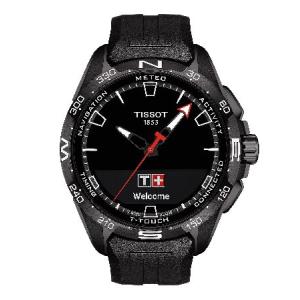 特別価格Tissot Unisex T-Touch Connect Solar Antimagnetic Titanium Case Swiss Tactile Quartz Watch with Rubber Strap, Black, 23 (Model: T121420並行輸入｜ctykjl88