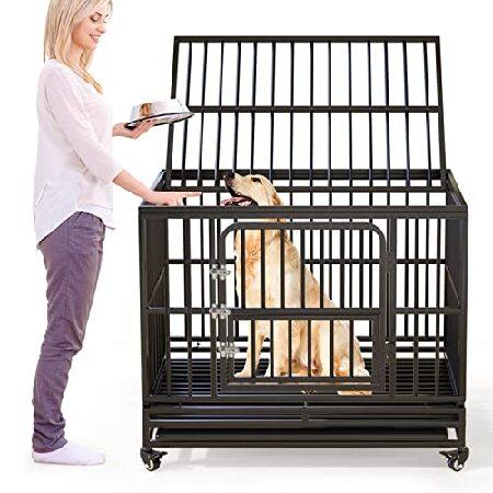 特別価格38 inch Heavy Duty Dog Crate | Dog Kennel for ...