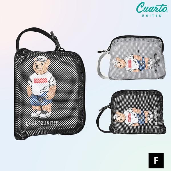 [Teddy Bear] メッシュマルチポーチ プリントロゴ テディベア メンズ クアルトユナイテッ...