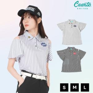 Cuarto UNITED（クアルトユナイテッド） 肩フリルポロシャツ 裾脇 