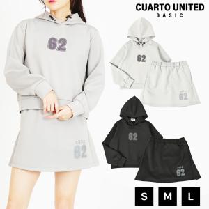 セットアップ(パーカー/スカート) ナンバリングロゴ 上下セット レディース クアルトユナイテッド ゴルフウェア 24FW