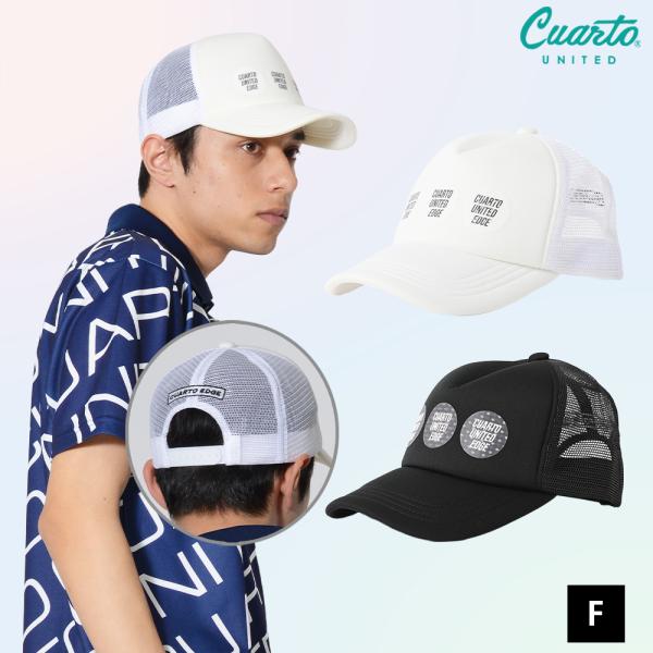 キャップ メッシュ 3Dラバープリント EDGEロゴ メンズ クアルトユナイテッド ゴルフグッズ 帽...