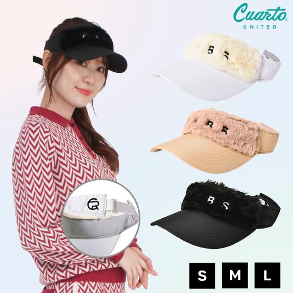 サンバイザー フロントファー 刺繍 CUBSロゴ クアルトユナイテッド ゴルフグッズ 帽子 アウトレ...