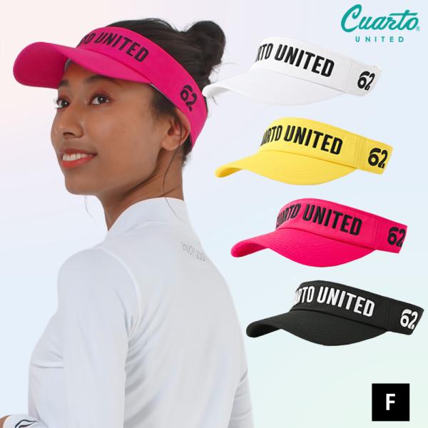 サンバイザー 刺繍 スマイルマーク ナンバリング フロントロゴ クアルトユナイテッド ゴルフグッズ ...