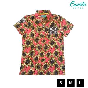 ゴルフ ポロシャツ クアルトユナイテッド ひまわり ポロ