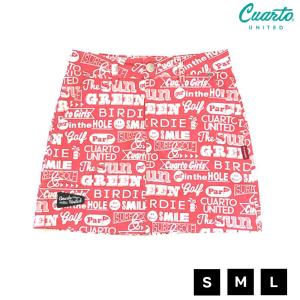 ゴルフ スカート クアルトユナイテッド 総柄 ロゴ プリント