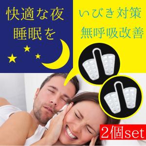 2個セット いびき防止 いびき対策 無呼吸改善 ノーズピン ...