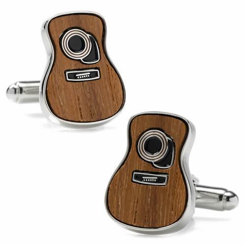 カフスボタン カフス トーンウッド アコースティック ギター カフリンクス メンズアクセサリー