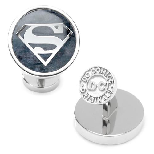 カフス カフスボタン スーパーマン Superman ネイビー ジェムストーン カフリンクス