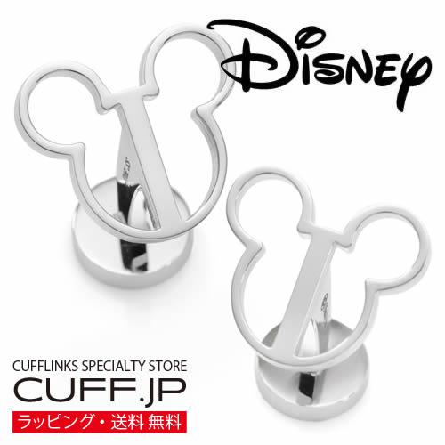 ディズニー ミッキー シルエット カットアウト カフス カフスボタン Disney カフリンクス