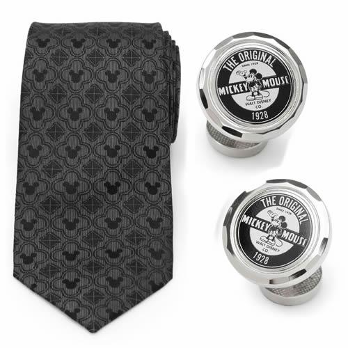 Disney オリジナル ミッキー ネクタイ カフス セット