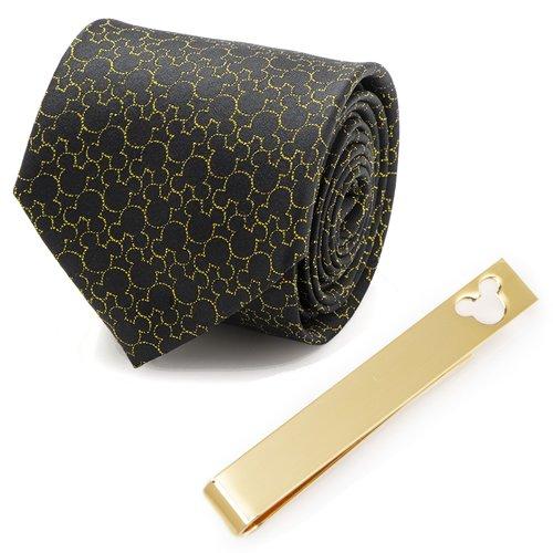 ディズニー ミッキー ネクタイ ネクタイピン セット コンパクト シルエット Disney タイクリ...