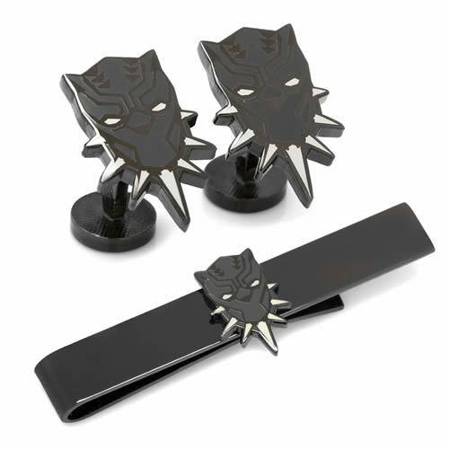 カフス ネクタイピン セット マーベル ブラックパンサー MARVEL カフリンクス カフスボタン ...