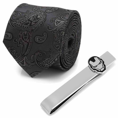 Marvel アイアンマン ペイズリー ネクタイ ネクタイピン セット