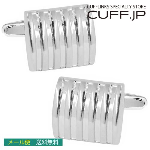 カフスボタン シルバー ストライプ カフス カフリンクス