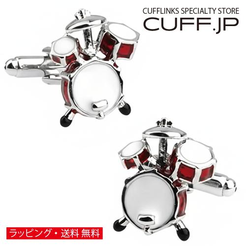 カフスボタン カフス レッド ドラム セット カフリンクス メンズアクセサリー