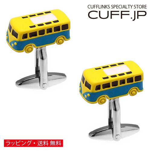 カフスボタン カフス ブルー フォルクスワーゲン バス カフリンクス メンズアクセサリー